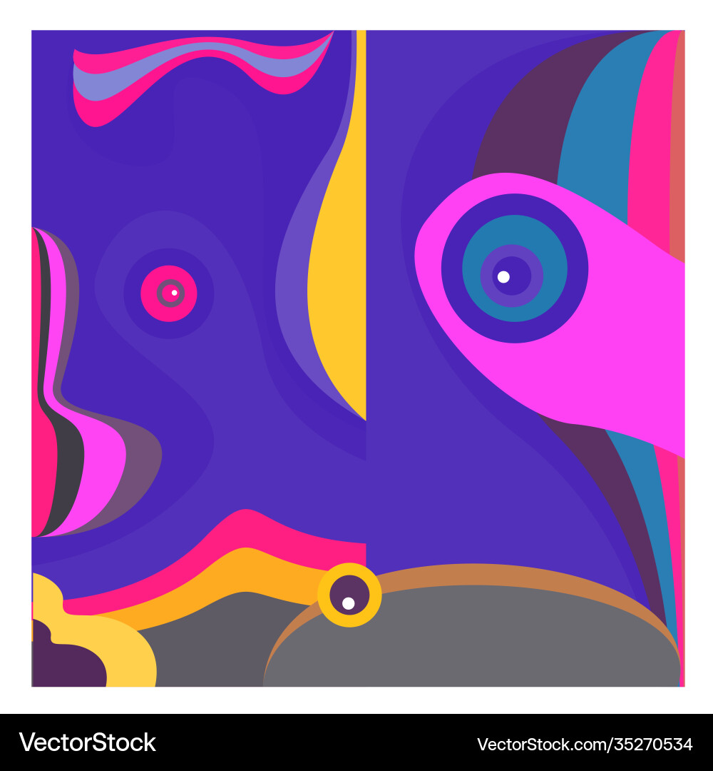 Colorful geometric and curve background pattern Vector Image