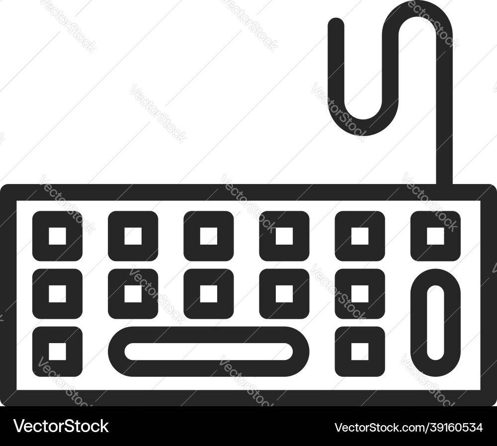 Computer keyboard on a white background Vector Image