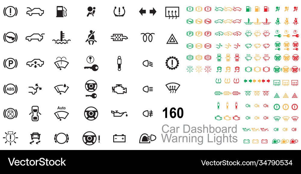 Dashboard Warning Lights Guide vector image