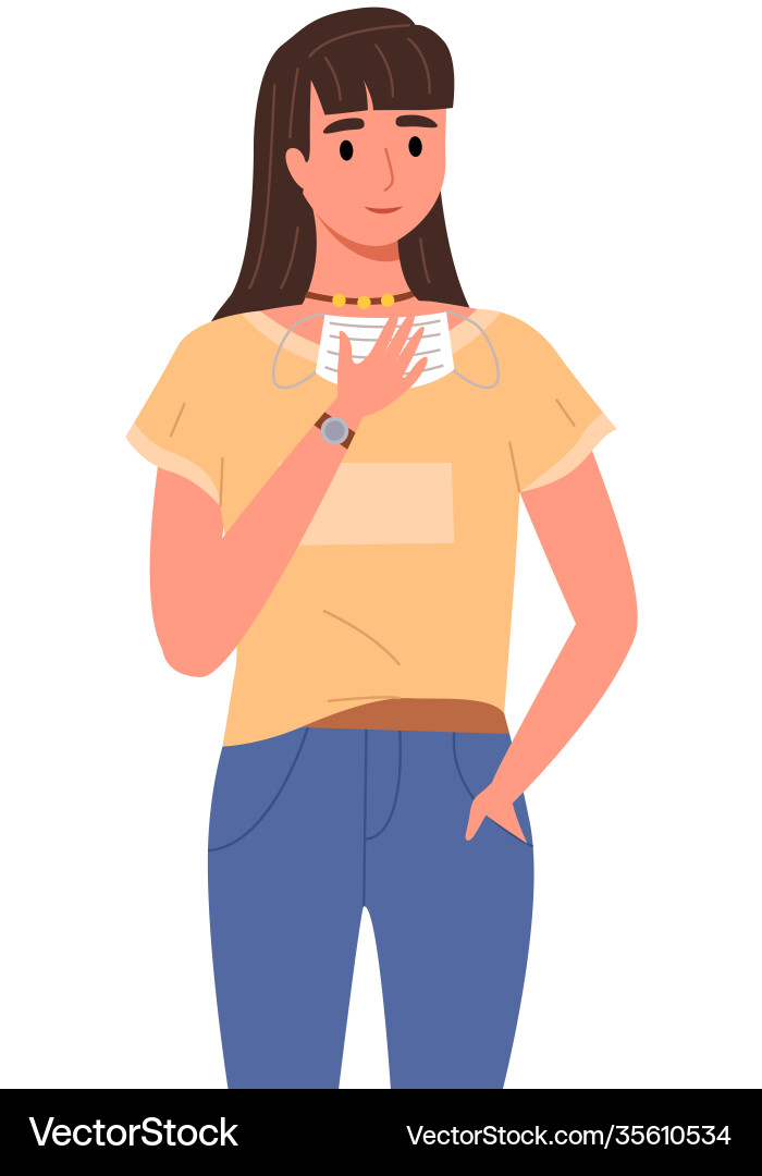 Fair-haired girl is putting on a mask coronavirus Fair-haired girl is putting on a mask coronavirus vector image