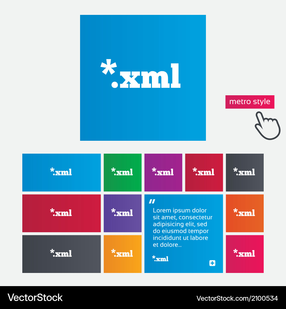 File document icon download xml button Vector Image