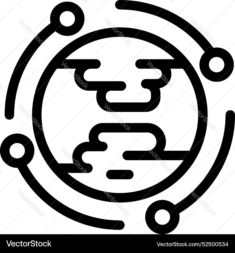 Global network connecting continents through data Global network connecting continents through data vector image
