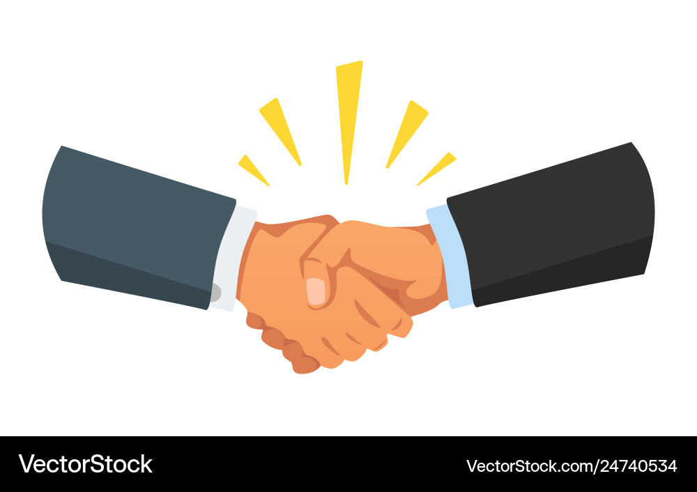 Handshake gesture vector image