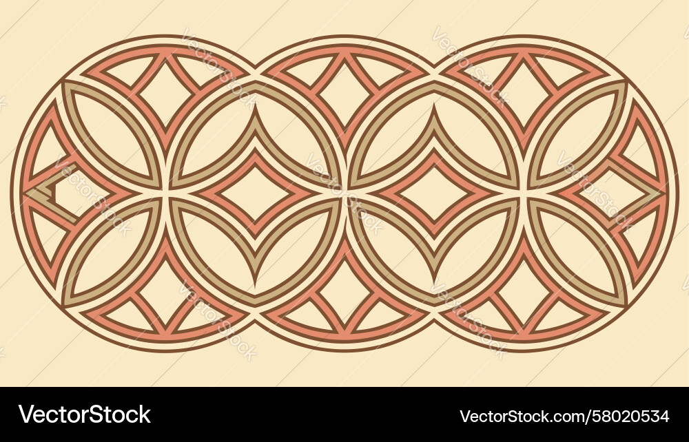 Intricate Circular Knot Pattern Vector Image