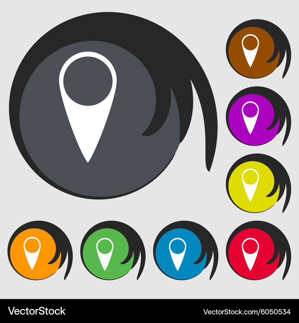 Map pointer icon gps location symbol symbols vector image