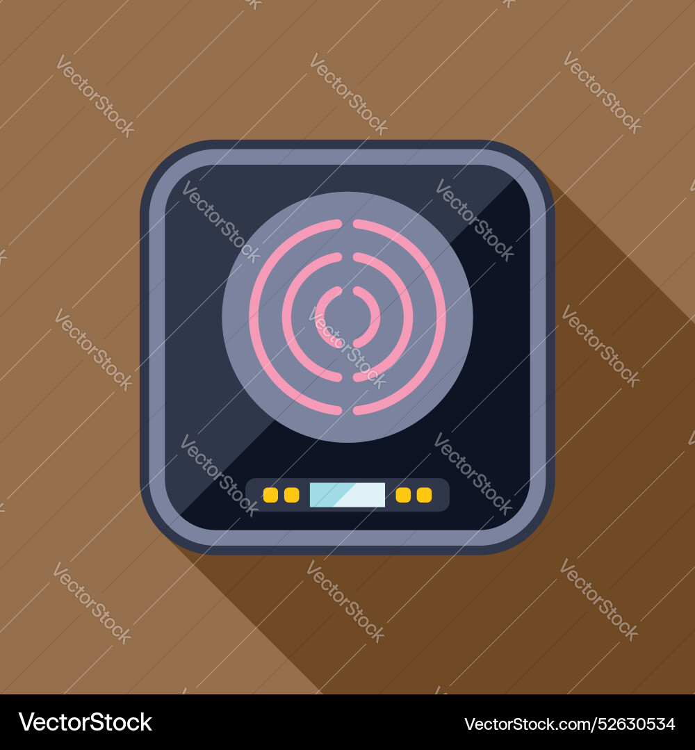 Modern induction cooker showing heating element Modern induction cooker showing heating element vector image