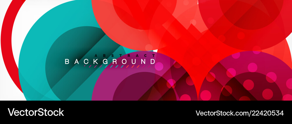 Overlapping circles design background Royalty Free Vector