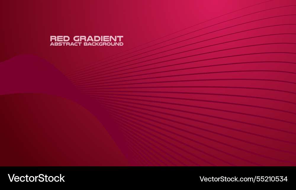 Red gradient with curve line abstract background vector image