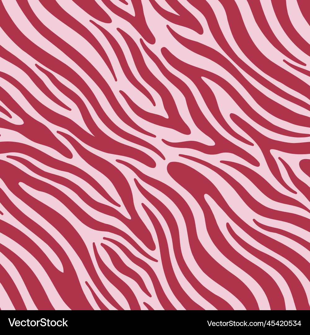 Seamless pattern with abstract stripes like zebra Vector Image