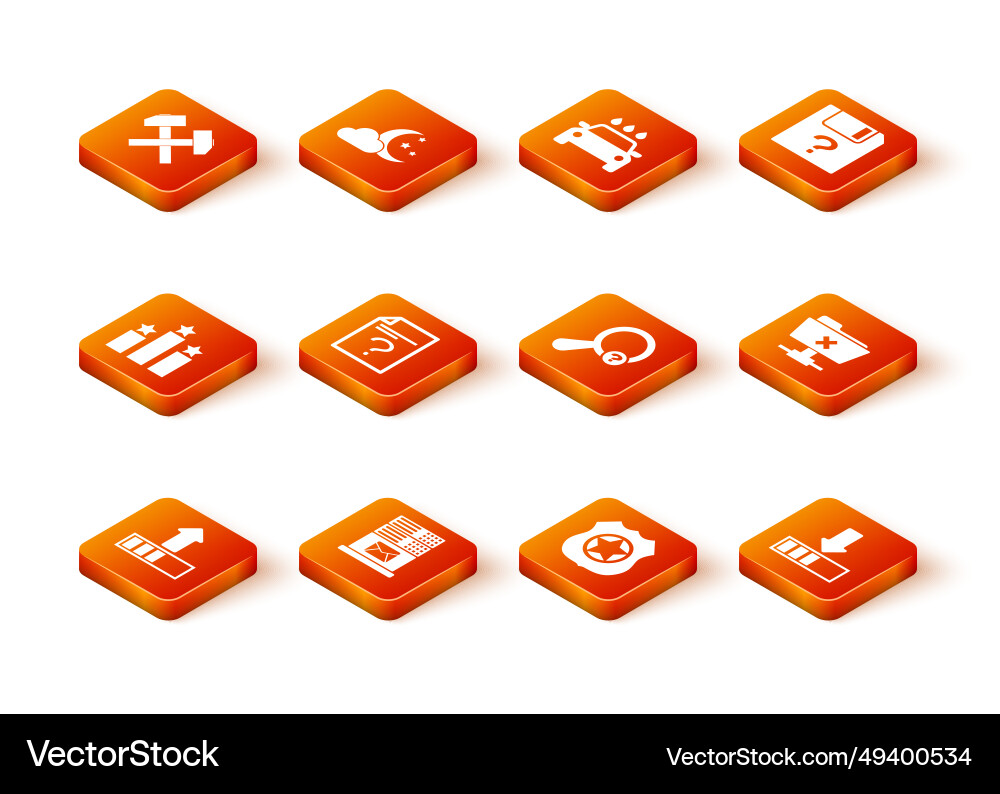 Set loading mail server ranking star unknown vector image