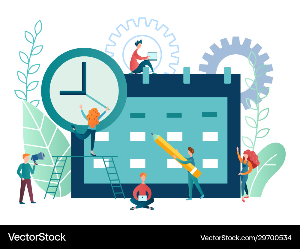Time Management & Workflow vector image