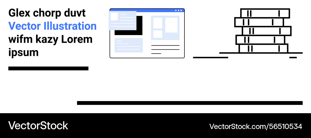 Webpage layout concept with digital text elements vector image
