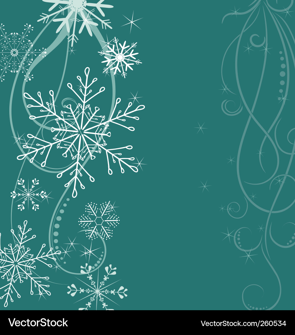 Winter Snowflake Pattern Vector Image
