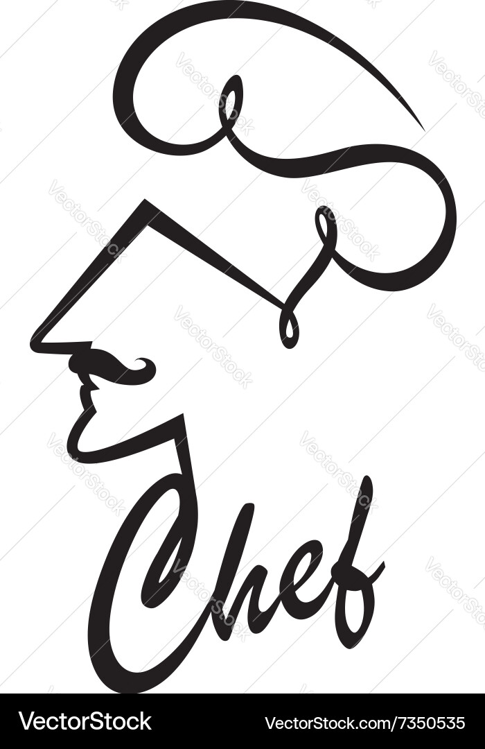 Abstract chef image vector image
