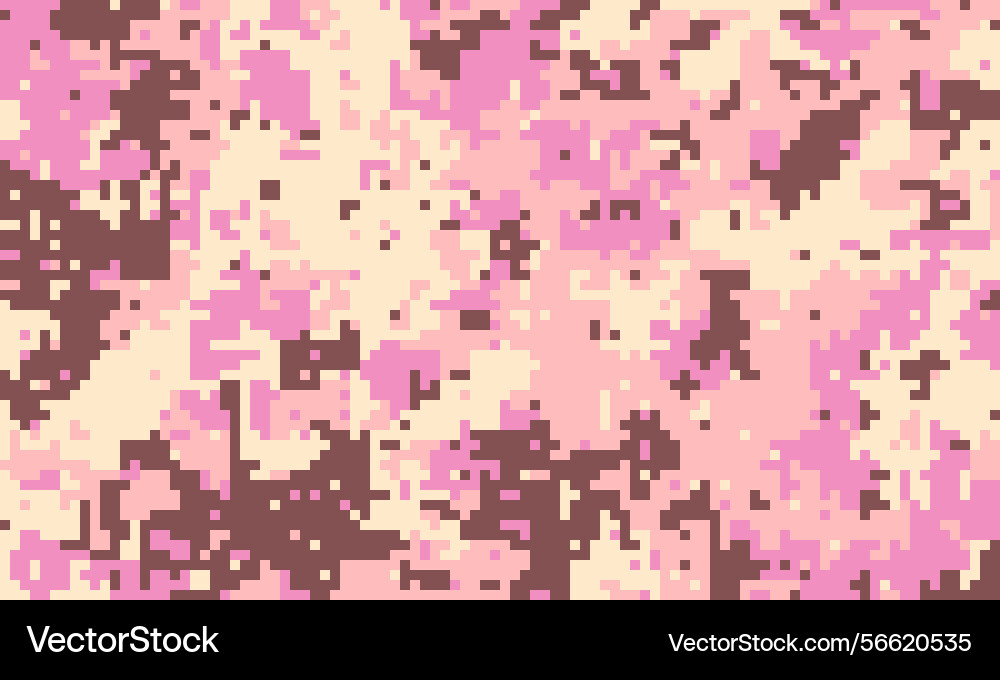 Abstract pixelated camouflage pattern in soft Vector Image