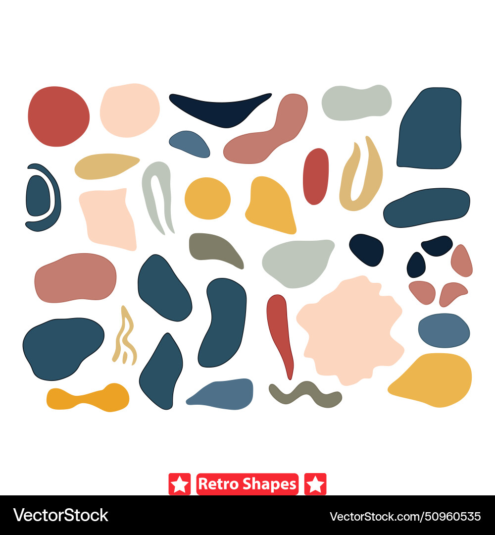 Back to the future retro color blob pack Back to the future retro color blob pack vector image