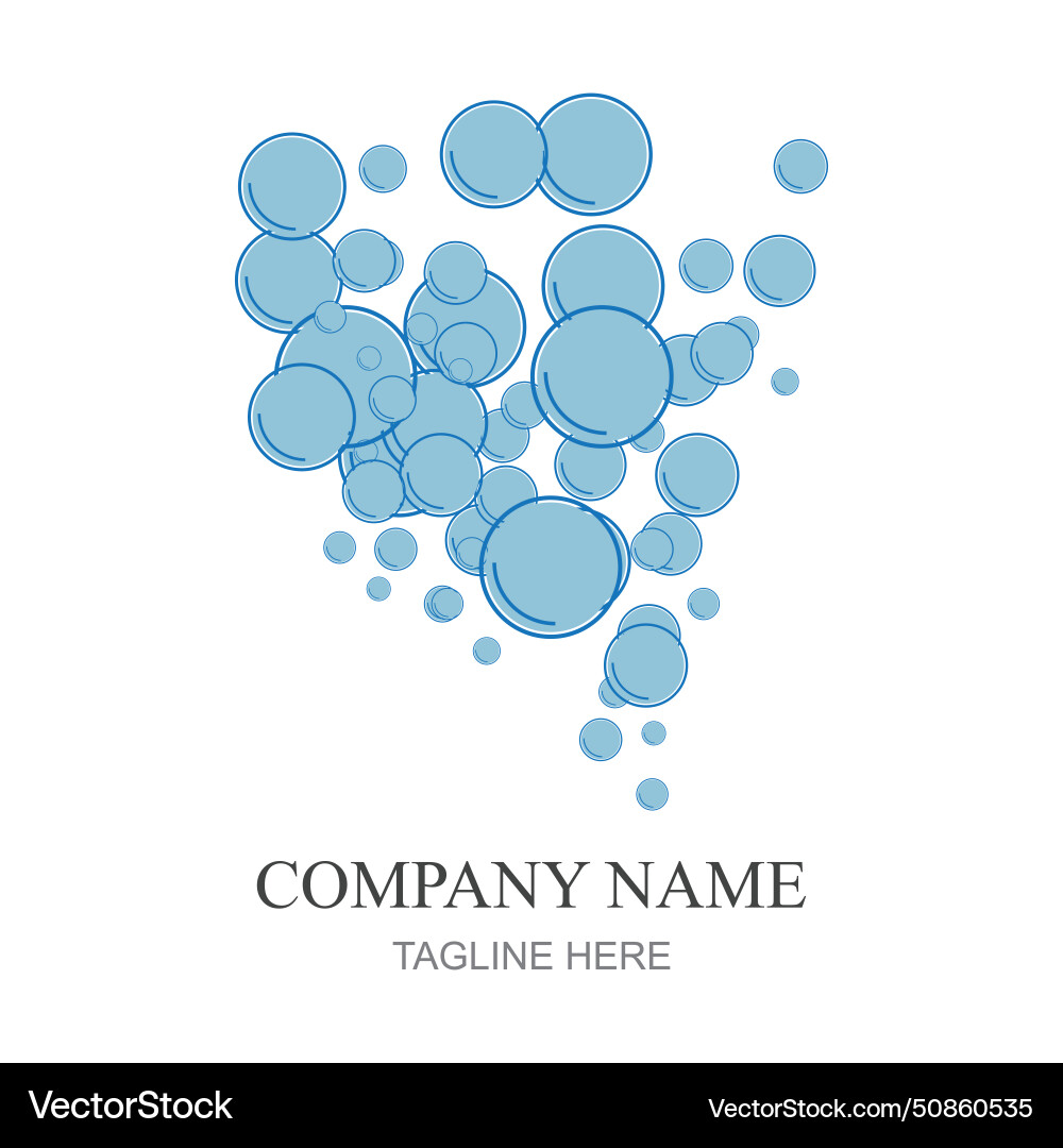 Bubbles icon element design template web Vector Image