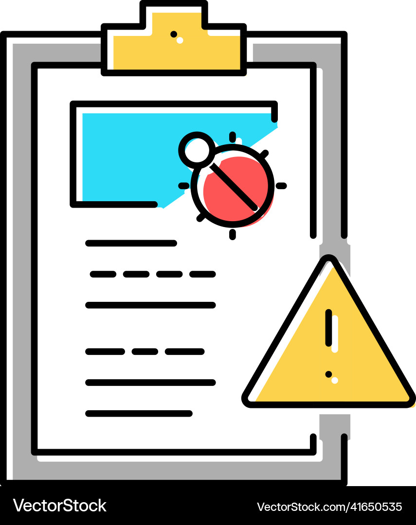 Bug report color icon Vector Image