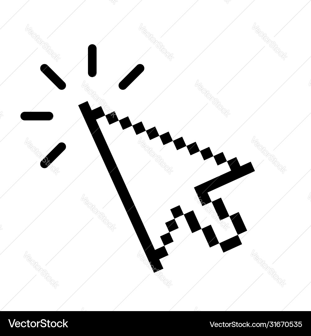 Click icon cursor symbol mouse Click icon cursor symbol mouse vector image