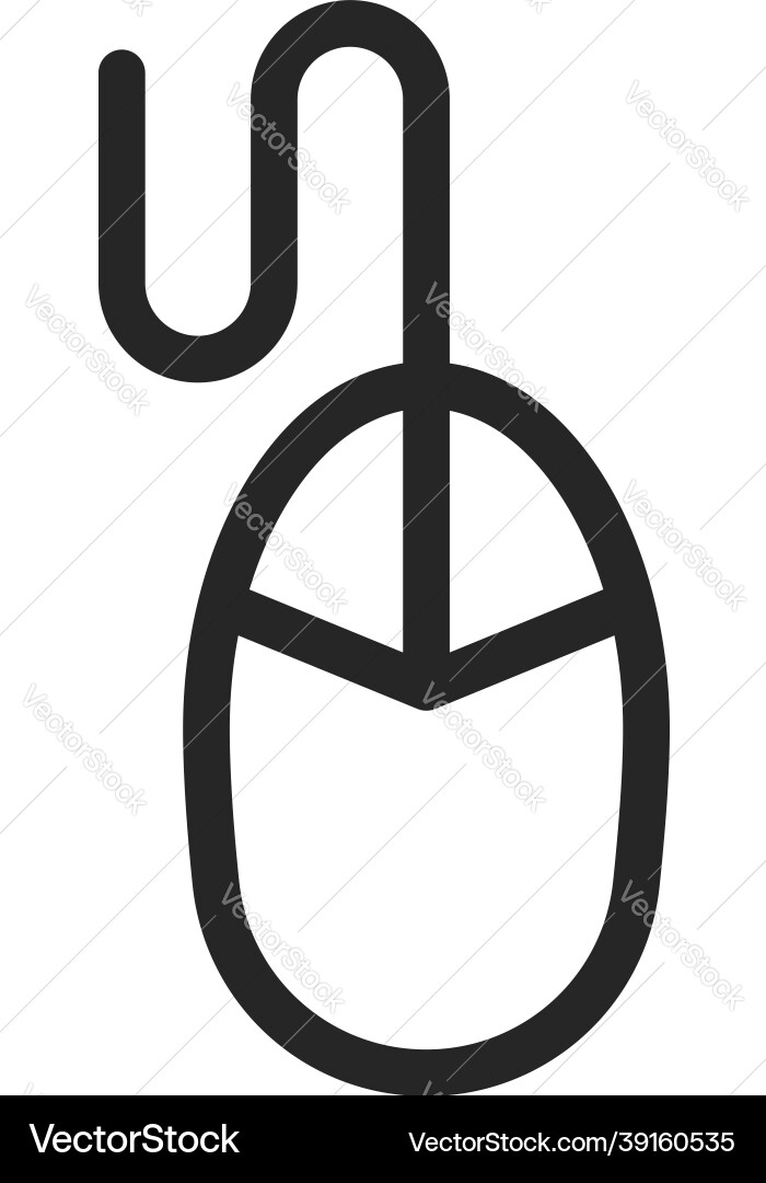 Computer mouse on a white background vector image