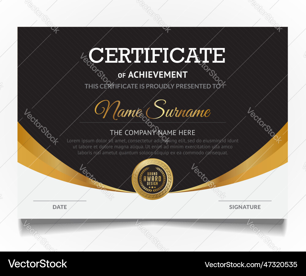 Gradient elegant certificate of appreciation vector image