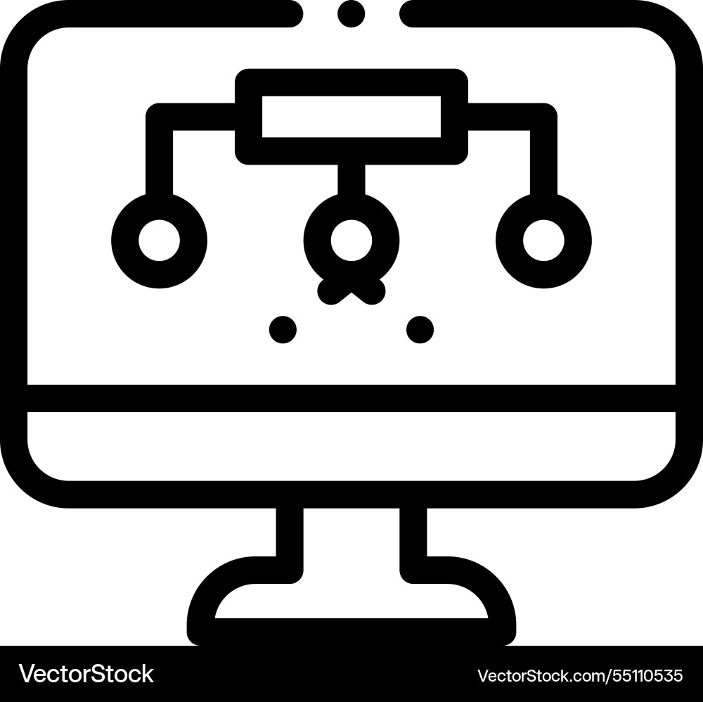 Networking icon thin linear style design isolated Networking icon thin linear style design isolated vector image
