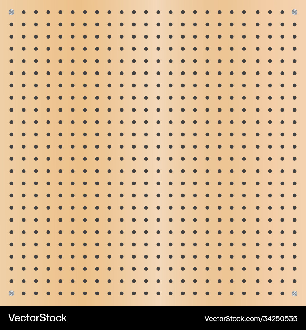 Peg board perforated texture background material Peg board perforated texture background material vector image