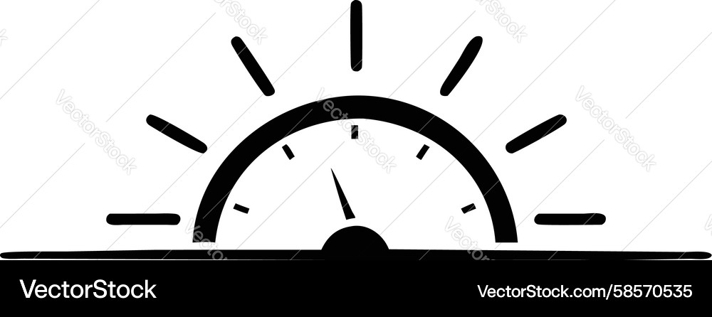 Progress meter icon half-circle dial design Vector Image