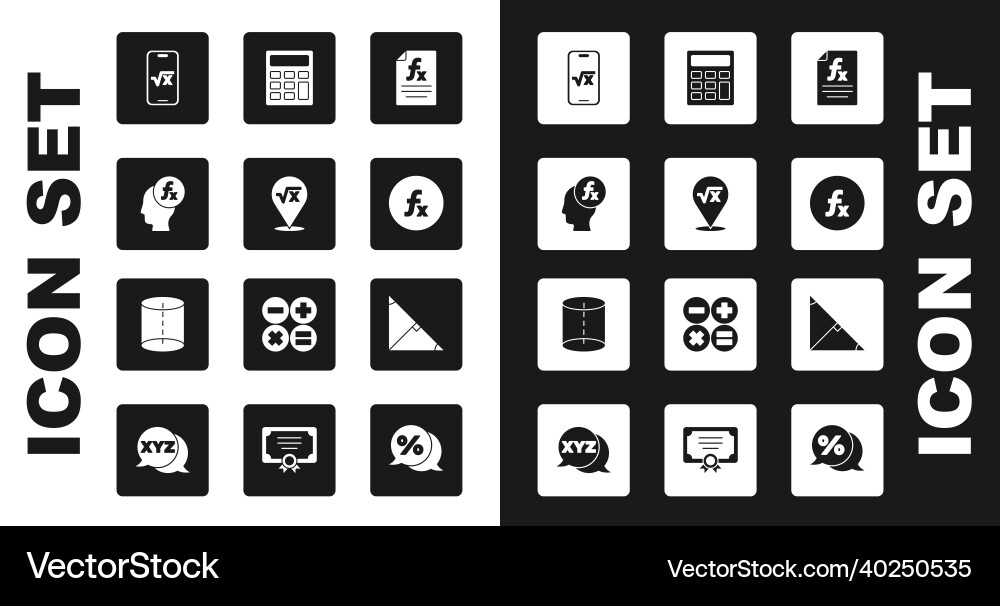 Set function mathematical symbol square root of x Set function mathematical symbol square root of x vector image