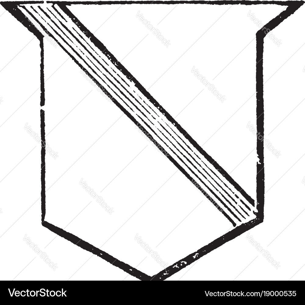 Shield showing riband is one third less than Vector Image