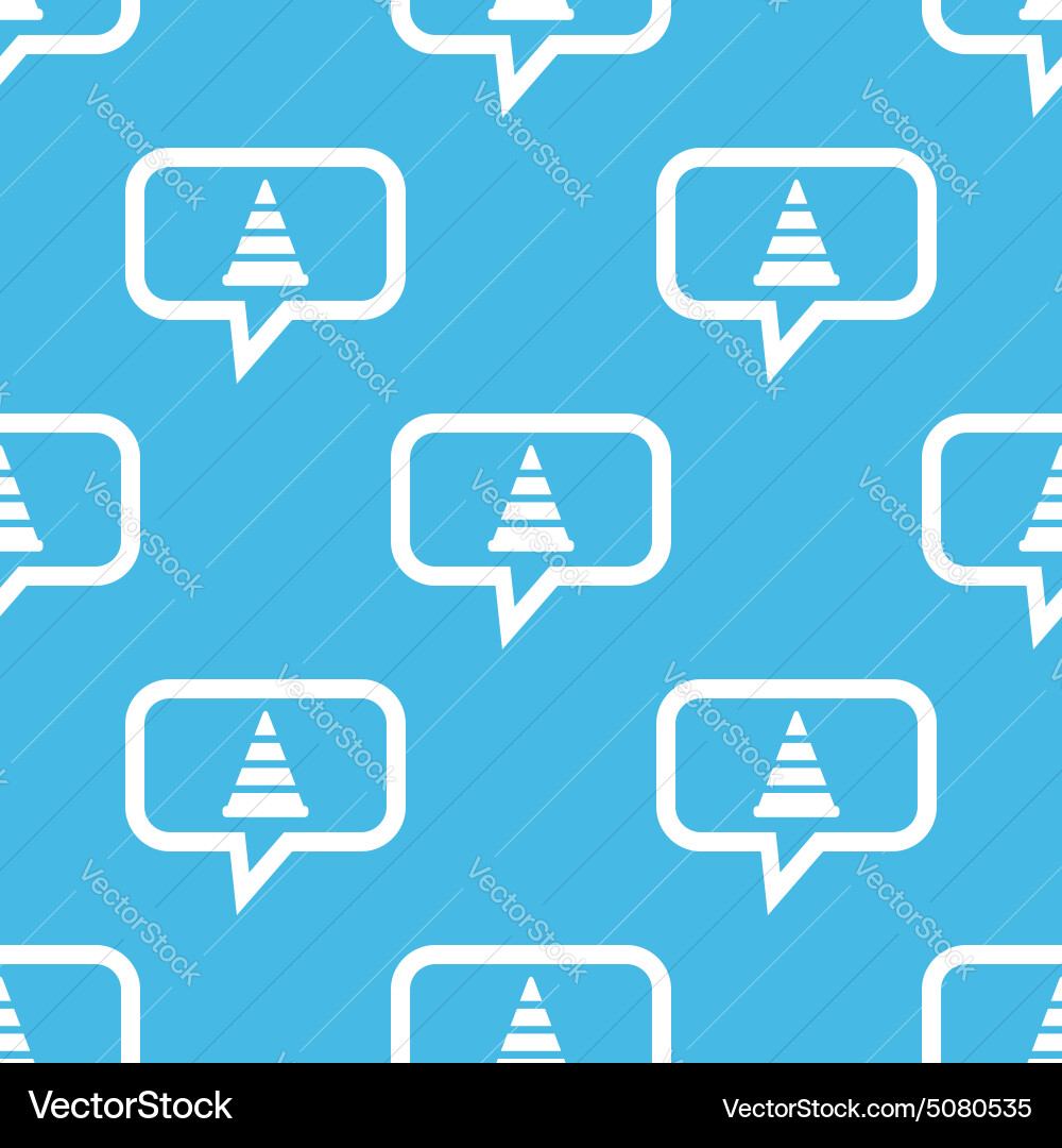 Traffic cone message pattern vector image