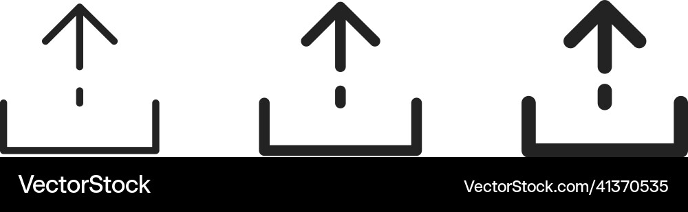 Upload icon uploading symbol arrow up vector image