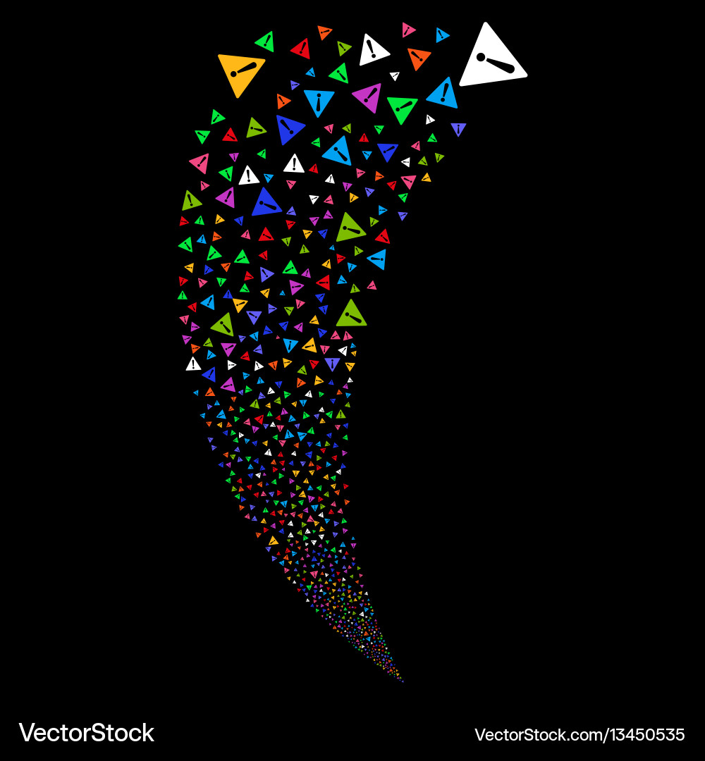 Warning random stream Vector Image