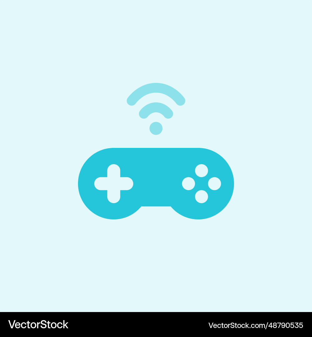 Wireless console or controller device for gaming vector image