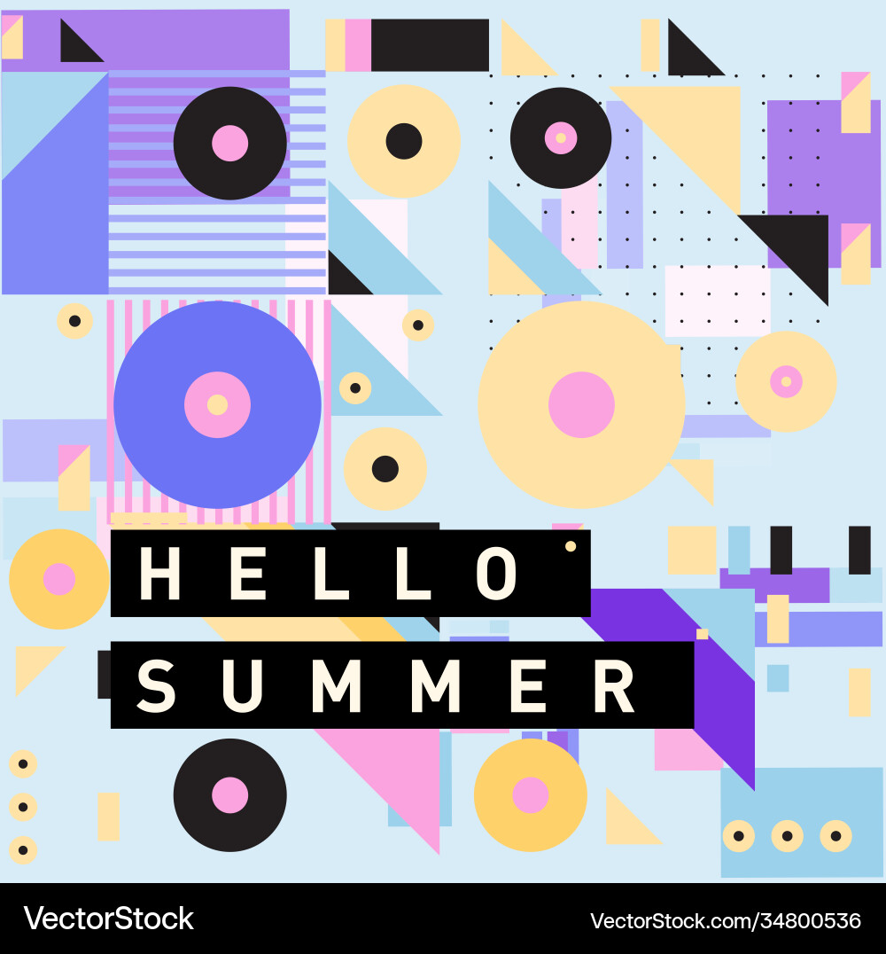 Abstract Summer Card Pattern vector image