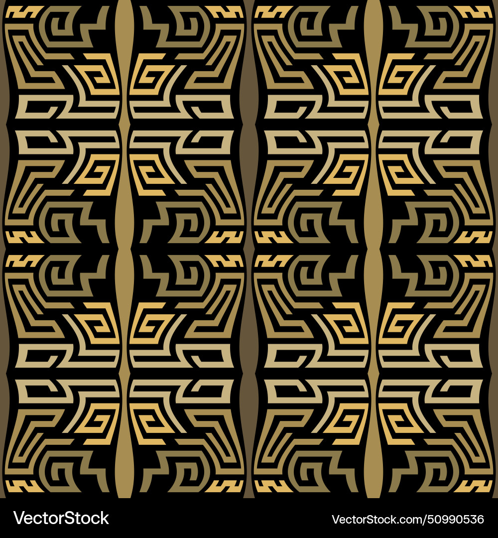 Beautiful elegant golden chinese style meanders Vector Image