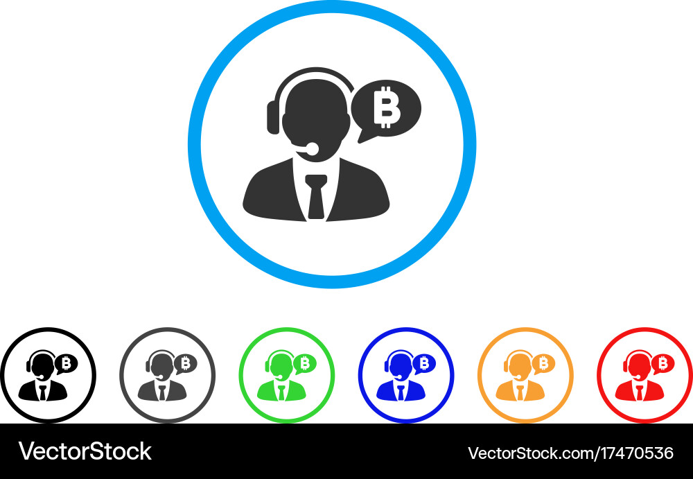 Bitcoin manager message rounded icon vector image