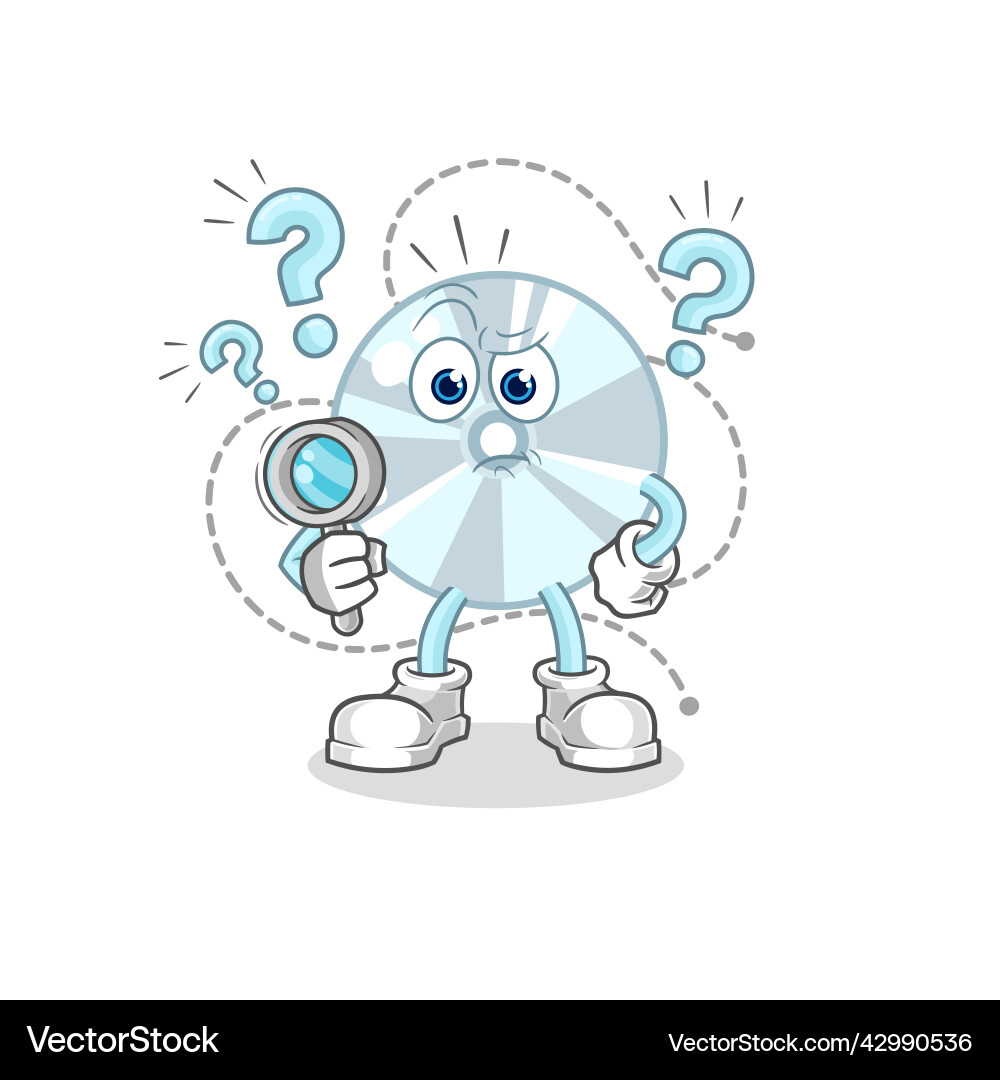 Cd searching character Cd searching character vector image