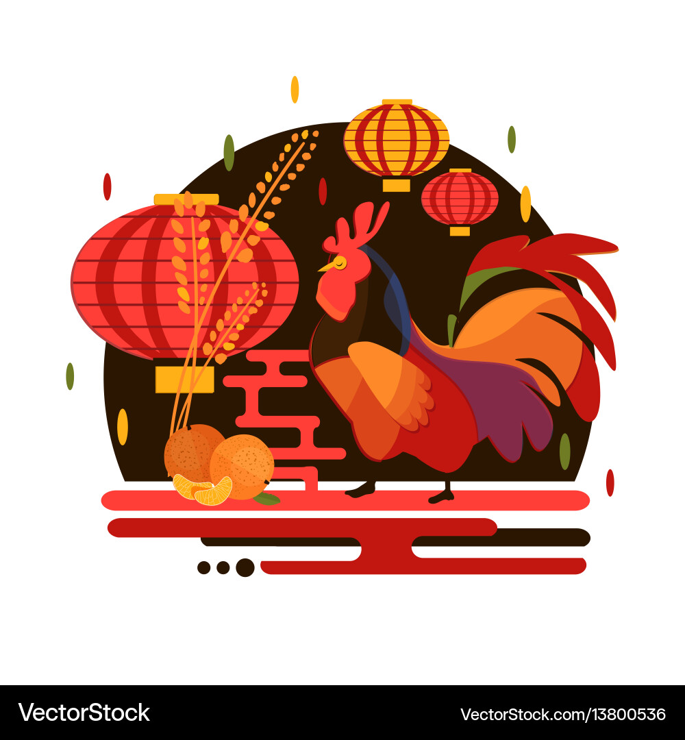Chinesisches neues Jahr 2017 rooster concept Chinesisches neues Jahr 2017 rooster concept vektorbild