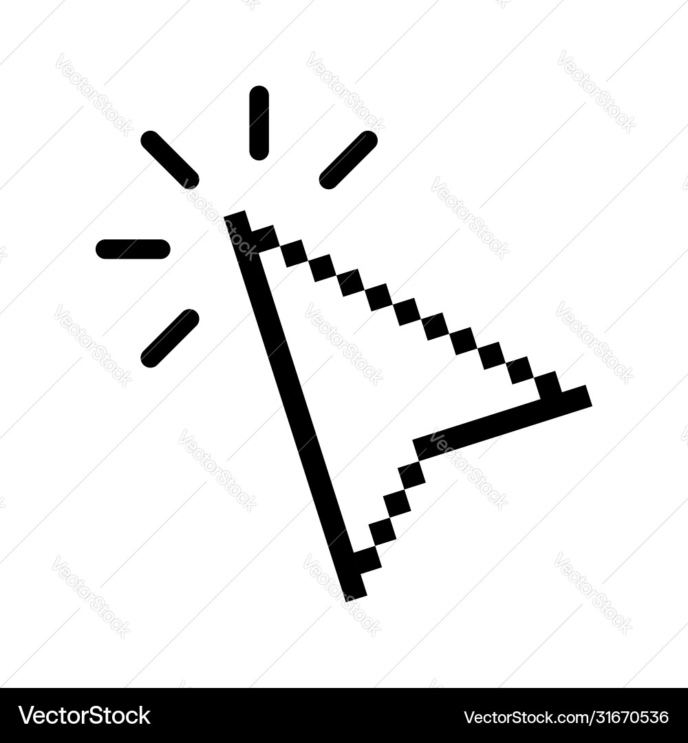 Click icon cursor symbol mouse Click icon cursor symbol mouse vector image