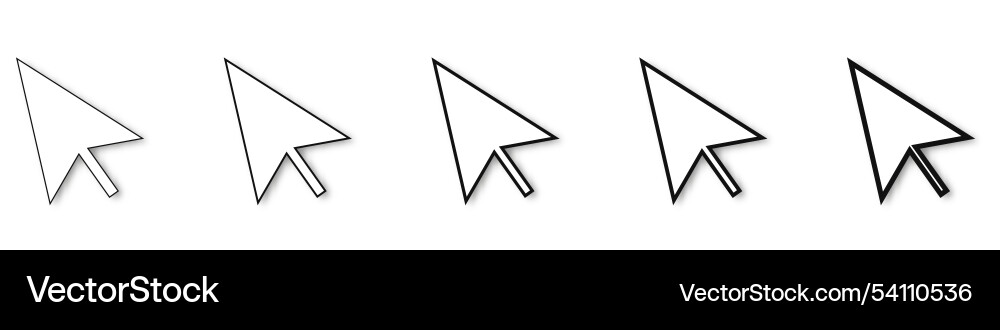 Computer mouse arrow click cursor pointer vector image