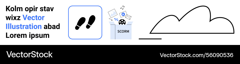 Digital learning media with scorm concept Digital learning media with scorm concept vector image