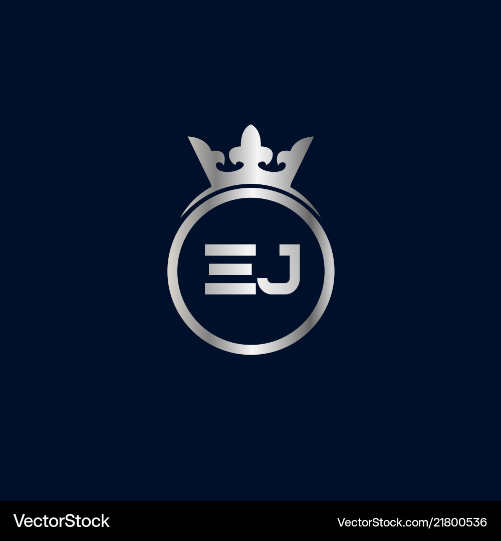 Elegant EJ Initial Logo Template Royalty Free Vector Image