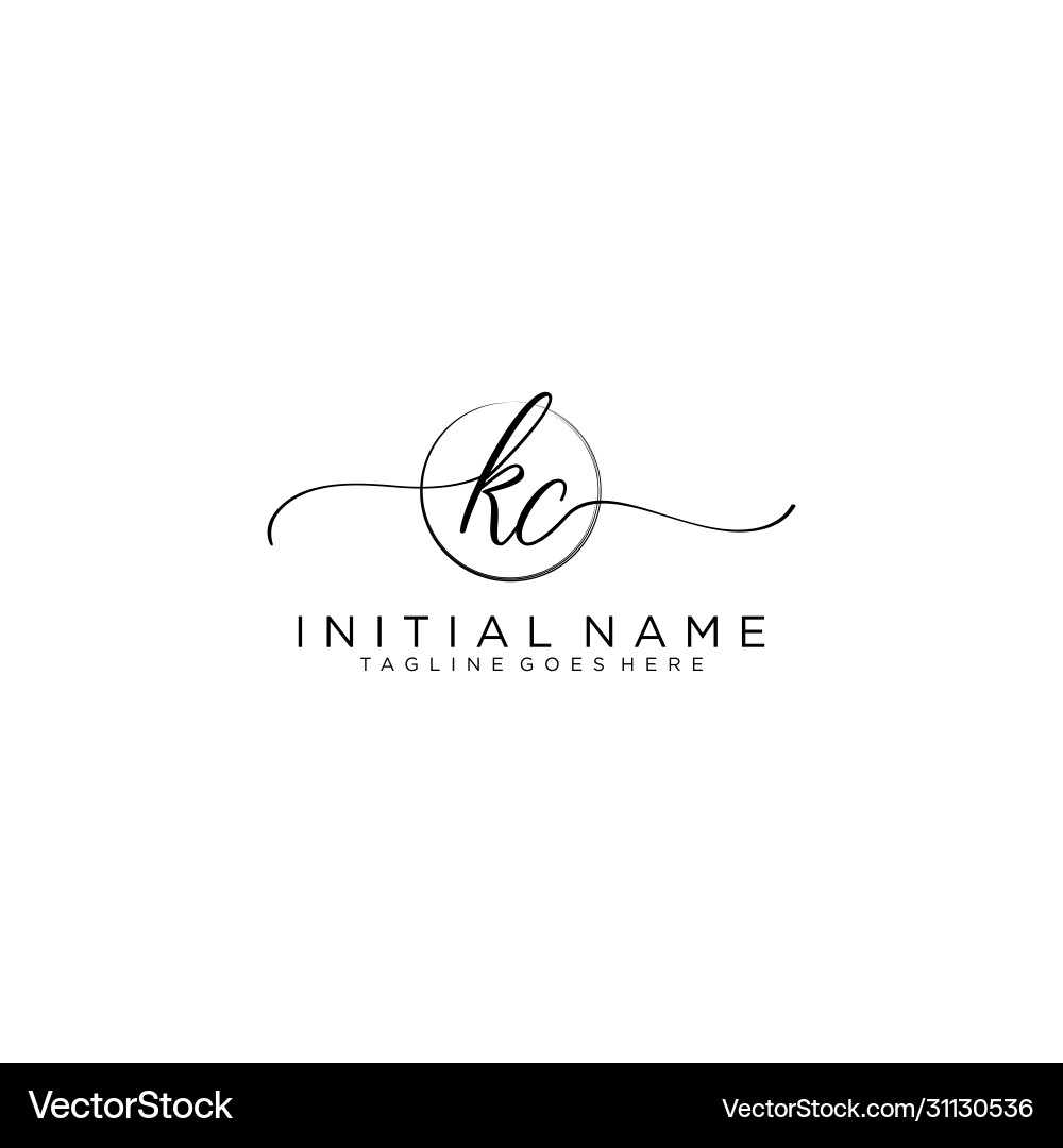 Elegant Initial Circle Logo Template Vector Image