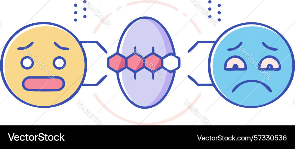 Empathy and connection faces with interacting vector image