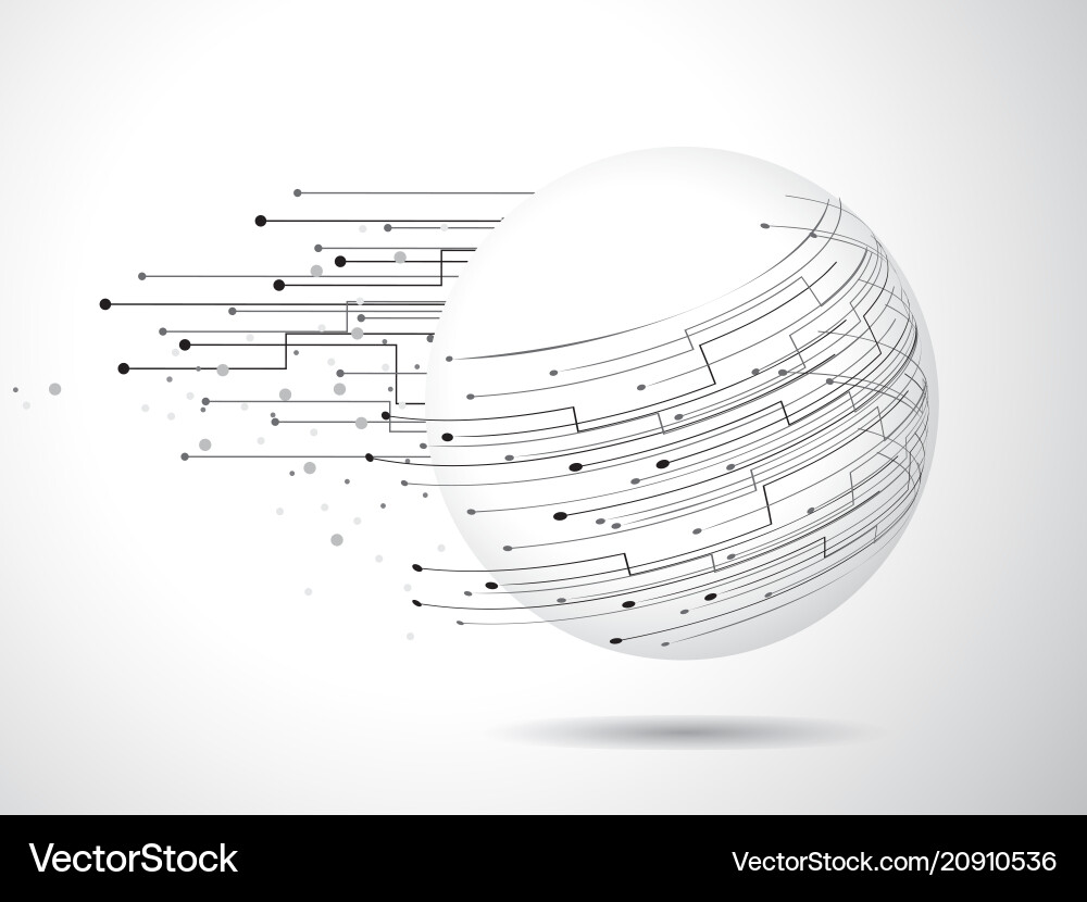 Global network connect on white background Vector Image