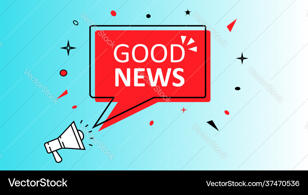 Gute Nachrichten sign tagline symbol megaphone banner Gute Nachrichten sign tagline symbol megaphone banner vektorbild