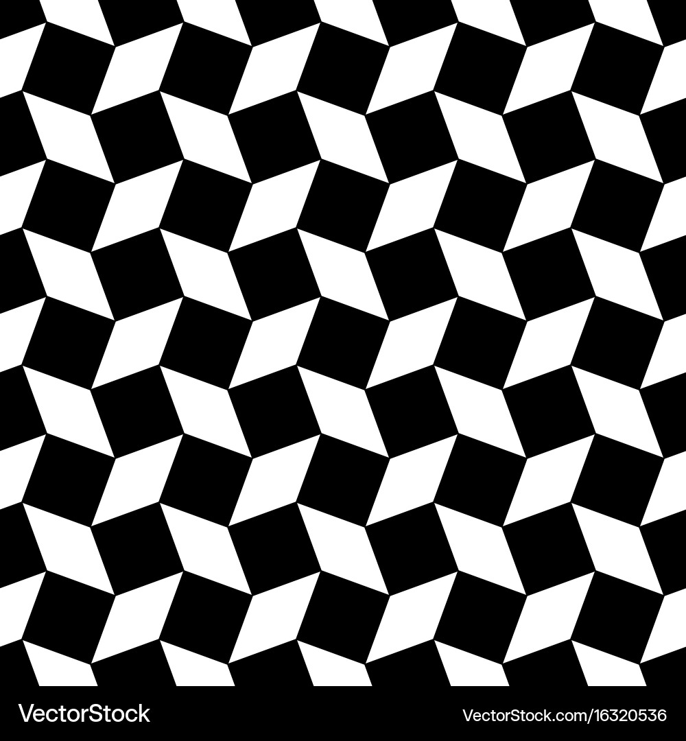 Monochrome abstract seamless square pattern vector image