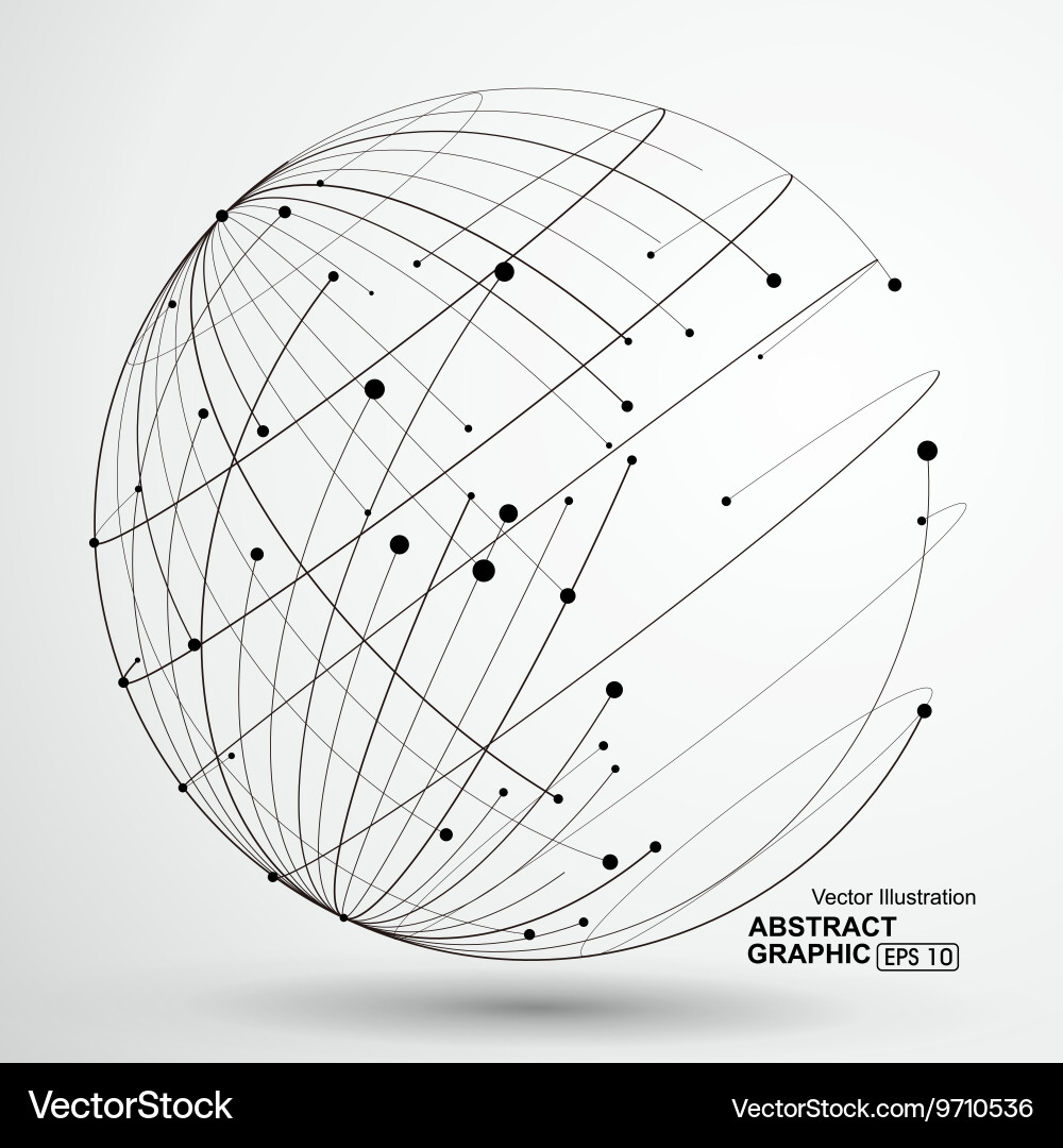 Point flow line pattern composed vector image