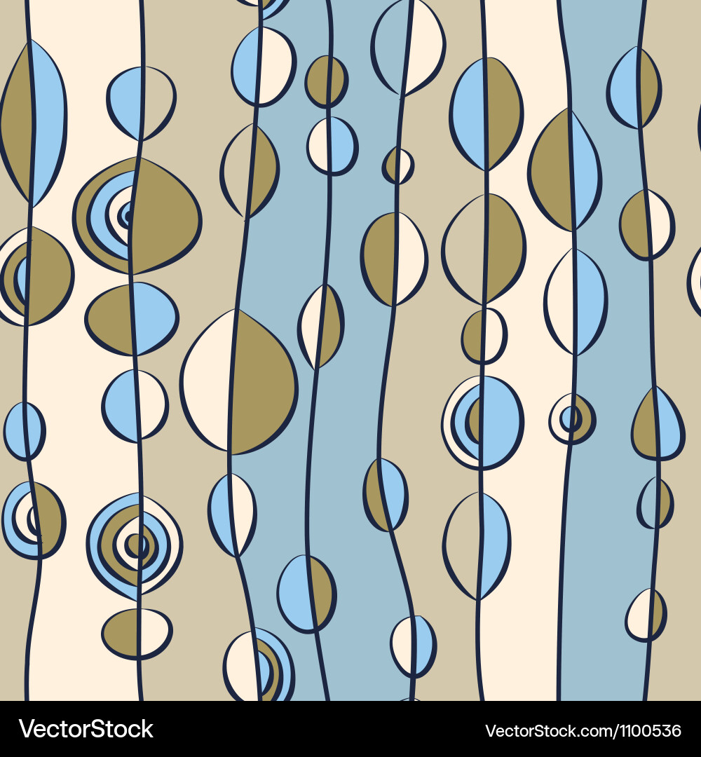 Retro Line Beads Seamless Pattern Vector Image
